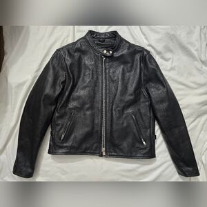 UNIK Leather Apparel jacket motorcycle-style Black leather jacket size XL